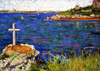 (image for) Handmade oil painting Copy paintings of famous artists Paul Signac's painting,The Mariner's Cross at H